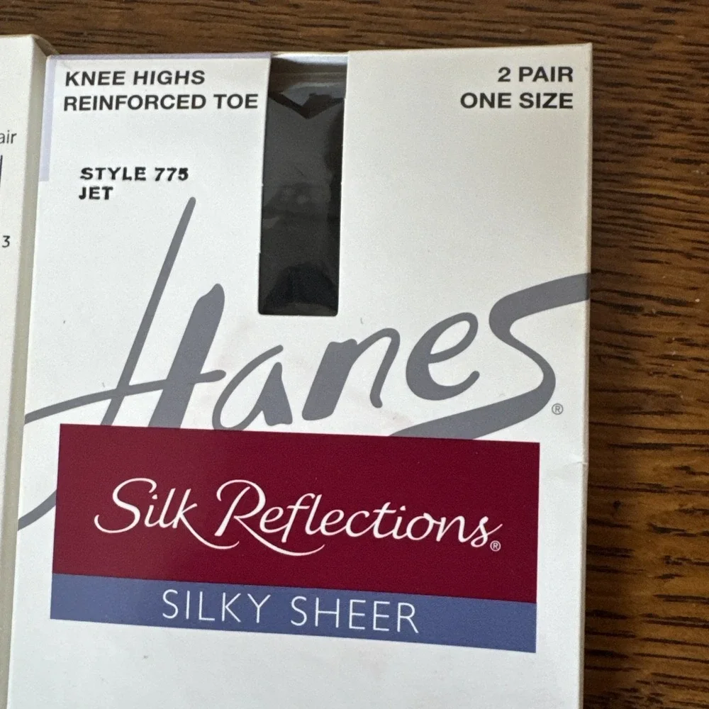 Hanes Silk Reflections Knee Highs Lot of 3 Packs Silky Sheer